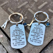 "Son/Daughter"Inspirational Gift Stainless Steel Keychain Best Father Mother Idea for Son/Daughter Stocking Stuff Birthday Gifts 2024 - buy cheap