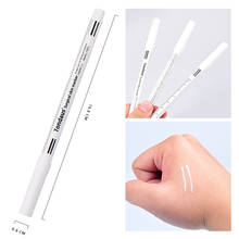 Pluma de posicionamiento de Microblading, marcador de piel de tatuaje de cejas quirúrgico de Color blanco, accesorios de herramienta con Regla de medición, 10 Uds. 2024 - compra barato