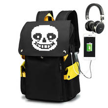 Game Undertale Sans Backpack Teenage USB Laptop Rucksack Cosplay Travel Students School Bag Bookbags Gift 2024 - buy cheap