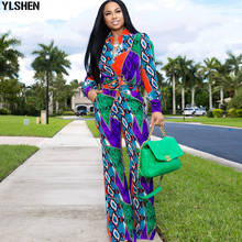 Vestidos estampados africanos para mujer, conjunto famoso de 2 piezas, ropa Africana Dashiki de talla grande, camisa, pantalones, trajes Bazin 2024 - compra barato