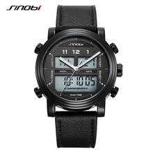 SINOBI Топ люксовый бренд военные кварцевые мужские часы LED аналоговые цифровые часы мужские модные спортивные часы Relogio Masculino 2024 - купить недорого