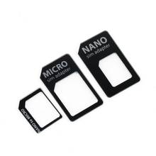 10 шт./лот адаптер Микросим-карты 3 в 1 для нано сим-карты в микро стандарт для Apple для iPhone 5 5g 5th 2024 - купить недорого
