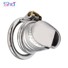 Stainless Steel Male Chastity Device Glans Cock Cage SM game adult penis Ring  Lock Bondage Pee Free Adult Products Sex Toy 2024 - buy cheap