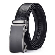 [Lfmb] cintos masculinos luxo fivela automática genune pulseira de couro preto marrom para designers de cinto de marca alta qualidade 2024 - compre barato