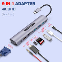 Type C Adapter HDMI Hub 4K USB C 3.1 to VGA 60HZ Converter ,for Macbook Huawei  with USB C PD Charging SD Slot usb c Adapter 2024 - buy cheap