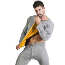 Thick Warm Underwear Sets Plus Size Velvet Thermal Long Johns Tops&trousers for Men M-3XL Keep Warm from Very Cold Winter 2024 - buy cheap