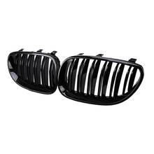 Carro preto brilhante grade dianteira rim grill para bmw série 5 e60 e61 m5 520i 535i 550i 2003-2010 sedan 2024 - compre barato