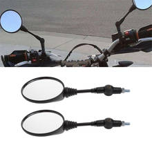 1 Pair Folding Motorcycle Side Rearview Mirror 10mm Black For Yamaha Honda Universal 2024 - buy cheap