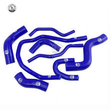 Mangueira de arrefecimento, aquecedor de radiador em silicone, para v w golf gt i 2.0t fsi turbo mk5 03-09 (8 peças) vermelho/azul/preto 2024 - compre barato