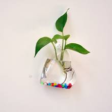 Coração em forma de suspensão vaso de vidro pendurado parede vaso pendurado planta flor recipiente criativo casamento decoração para casa terrário 2024 - compre barato