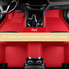 Alfombrilla de cuero a rayas para coche, accesorio para VW Beetle Caddy Touran Tiguan TOUAREG Caravelle Sharan Variant 2024 - compra barato