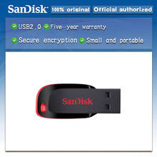 Original SanDisk USB Pen Drives 32GB 64GB 8GB 16GB CZ50 USB2.0 memory stick USB flash drive 128GB Support Official Verification 2024 - buy cheap