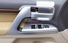 Manija de puerta Interior embellecedora para coche, cubierta de ventilación de salida de CA, cromado, estilo 2016, 2017, 2018, para Toyota Land Cruiser 200, accesorios 2024 - compra barato