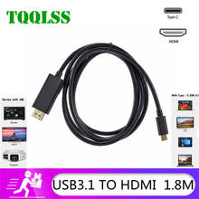 Кабель-преобразователь USB Type-C 3,1 в HDMI, 4K, 30 Гц, длина 1,8 м, 10 Гбит/с 2024 - купить недорого