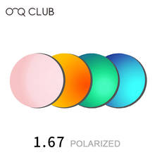 O-Q CLUB 1.67 Polarized Prescription CR-39 Resin Aspheric Glasses Lenses Myopia Sunglasses Lens Coating Lentes 2024 - buy cheap