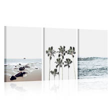 Landscape Set of 3 Print Poster Beach Palm Trees Wall Art Coastal Sea Canvas Painting Decoration Picture for Living Room Decor 2024 - buy cheap