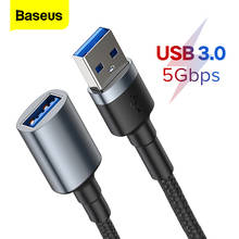 Кабель-удлинитель Baseus USB Type A для мужчин и женщин Кабель USB 3,0 для Smart TV PS4 Xbox SSD 5 Гб US3.0 кабель для синхронизации данных 2024 - купить недорого