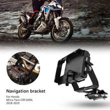 For Honda Africa Twin CRF1000L 2018-2019 CRF 1000 L Motorcycle Front Phone Stand Holder Phone GPS Navigaton Plate Bracket 2024 - buy cheap