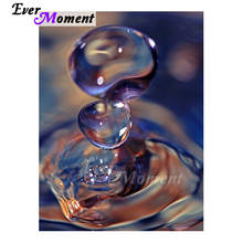 Ever Moment-pintura de diamantes, cristal, gota de agua, exhibición de diamantes, bordado, taladro de resina cuadrado completo, decoración del hogar, ASF2214 2024 - compra barato