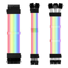 Psu cabo de extensão abordável, cabo de extensão rgb atx 24pin pcie gpu dual triplo, 8 pinos, calibre psu, suporte para dropshipping 2024 - compre barato