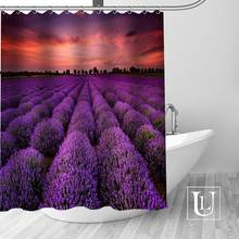 Big Sale New Custom Lavender Modern Shower Curtain with Hooks bathroom Waterproof Polyester Fabric 2024 - buy cheap