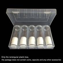 Rectangular Clear Plastic Storage Box Collection Case Protector for 100pcs 27mm/30mm Coin Capsules Holder or 5pcs 27mm Coin Tub 2024 - buy cheap