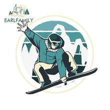 EARLFAMILY 13cm x 12.7cm For Snowboarding Car Stickers Waterproof Decal DIY Car Accessories Personality Occlusion Scratch 2024 - buy cheap