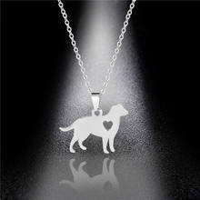 Stainless Steel Silver Color Hollow Heart Animal Puppy Choker Lovely Dachshund Dog Necklaces Pet Lover Women Birthday Gift 2024 - buy cheap