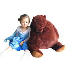 100cm Simulation Brown Bear Plush Toy Giant Brown Teddy Bear Stuffed Animals Doll Lifelike Home Decor Cute Birthday Gift For Kid 2024 - buy cheap