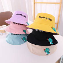 Doitbest Kids Cotton Bucket Hats Summer Double-sided embroidery Dinosaur Sun Cap Baby Boy Girls Outdoor Beach Fisherman Hat 2024 - buy cheap