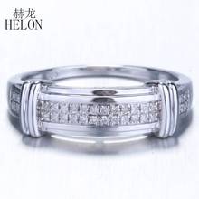 HELON Diamonds Ring 925 Sterling Silver Genuine Natural Diamond Engagement Ring Men Anniversary Party Gift Trendy Fine Jewelry 2024 - buy cheap