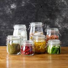 1Pc Kitchen Glass Storage Containers  Wine Pickle Jar Pot Transparent Food Storage Jar Bottle Seal Plug Clear Food Container 2024 - buy cheap
