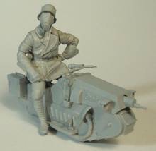 1/35  Resin Model Building Kit Figure Soldier with Moto 2024 - buy cheap