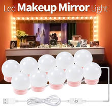 Makeup Mirror Vanity LED USB Light DC12V Lamp Stepless Dimmable LED Dressing Table Lighting 2 6 10 14 Bulbs Hollywood Style Lamp 2024 - buy cheap