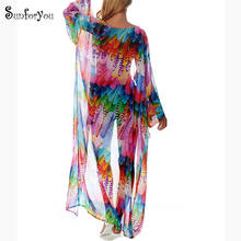 Chiffon Beach Cover Up Sarong Robe De Plage Kaftan Pus Size Swimwear Pareos De Playa Mujer Bathing Suit Cover Up Saida De Praia 2024 - buy cheap