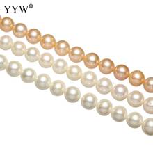 Wholesale Big Natural Freshwater Potato Round Shape Pearl Beads For Jewelry Making Diy Bracelet Necklace 9-10-11mm Strand 15.3" 2024 - buy cheap