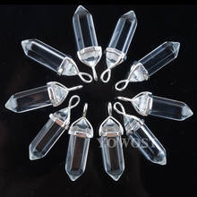 Colgante de péndulo de cristal de Reiki, colgante de cuarzo Natural, Péndulo de piedra de Reiki con prisma hexagonal, gran oferta, QN3035 2024 - compra barato