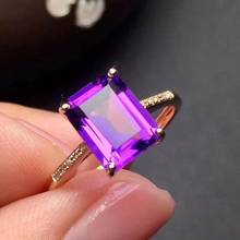 Natural And Real Amethyst  Gemstone Ring 925 Sterling Silver  Ring for Women Wedding Ring 2024 - buy cheap