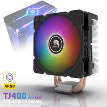 universal 4heatpipe RGB 4PIN pwm RGB automatically  CPU Cooler CPU Fan cooling for LGA 775 1150 1155 1156 AMD 1366 2011 2024 - buy cheap