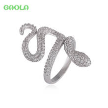 GAOLA новое кольцо в стиле ретро с изображением змеи, модное кольцо в форме змеи для ночного клуба, регулируемое кольцо со стразами, ювелирные изделия J1909 2024 - купить недорого