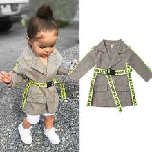 Осенняя детская одежда для маленьких девочек, куртка осенне-зимняя верхняя одежда, ветровка, весеннее пальто с длинными рукавами 2024 - купить недорого