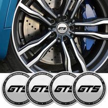 56mm gts logotipo roda de pneus do carro centro hubcaps adesivo emblema emblema capa para chrysler porsche cayenne estilo automóvel acessórios 2024 - compre barato
