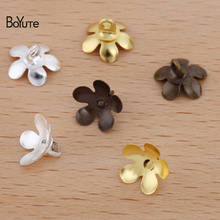 BoYuTe (100 Pieces/Lot) 8MM Metal Brass Flower Bead Caps End Clasps Diy Handmade Jewelry Making Materials 2024 - buy cheap