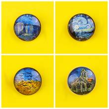 Insignias de Van Gogh de epoxi, Pin de paisaje, ropa, Chaquetas vaqueras, insignia de pájaros de construcción para ropa 2024 - compra barato