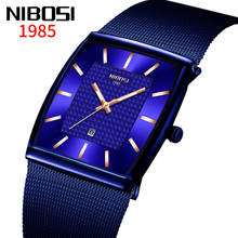 NIBOSI Luxury Man Watch Quartz Luminous Water Resistant Rectangular Male Wristwatches Business Wholesale Drop Shipping Watches 2024 - buy cheap