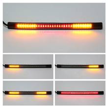 LED Motorcycle Light Strip Flexible Tail Brake Stop Turn Signal Light License Plate Light 3528 SMD Red Amber Color 48 LEDs 2024 - buy cheap