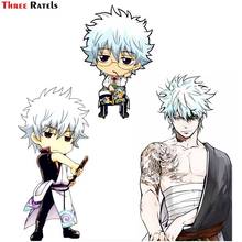 Три Ratels FC877 chibi sakata gintoki гинтама «Серебряная душа» аниме стикер для автомобиля на лобовое стекло для ноутбука Наклейка 2024 - купить недорого