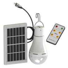 LED Solar Remote Control Light Solar Bulb Lamp Indoor Waterproof Panel Emergency Plastic Bulb Hook Tent Lantern Outdoor 2024 - buy cheap