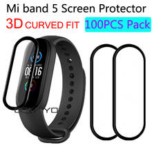 100pcs Pack for xiaomi mi band 6 NFC /miband5 Screen Protector 3D film Curved Edge Protective miband 4 Film 2024 - buy cheap