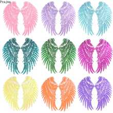 Prajna Colorful Angel Wings Iron On Patches For Clothing Angel Wings Sequin Patches On Clothes Applique DIY Jacket With Sequins 2024 - buy cheap